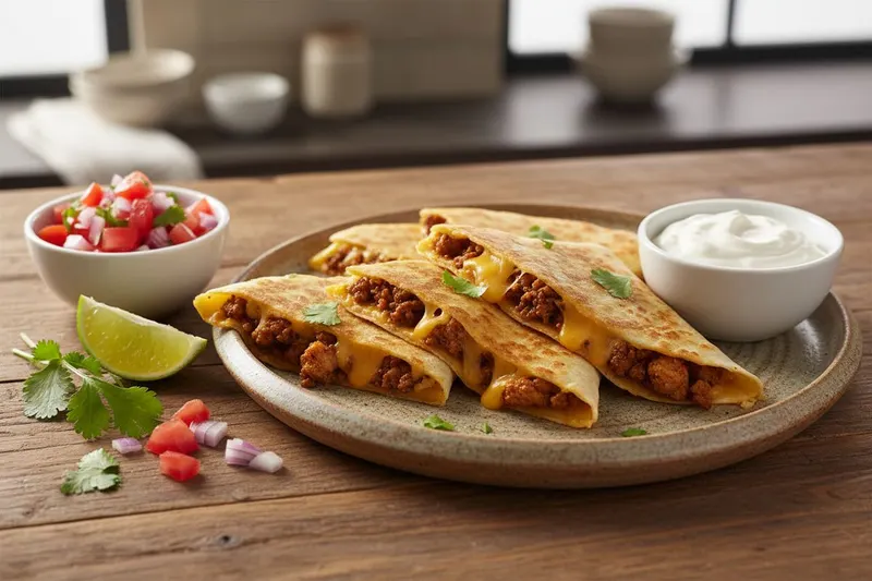 Quesadillat broilerin jauhelihalla