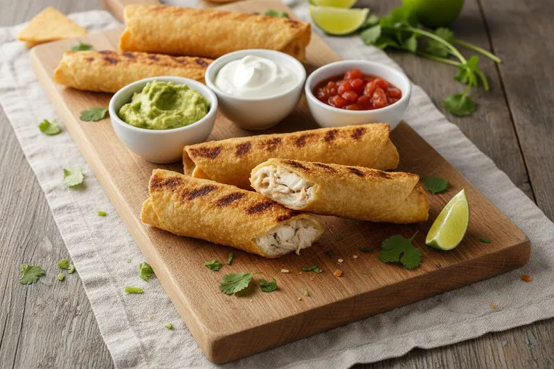 Grillatut kana-taquitot