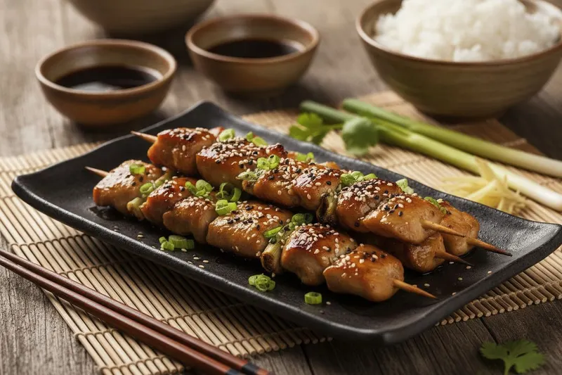 Japanilaiset yakitori-kanavartaat
