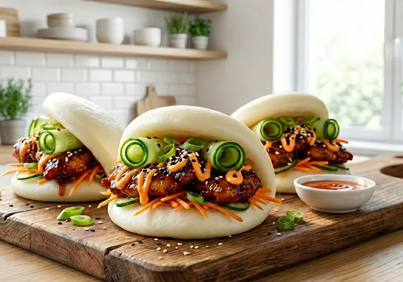 Bao bun-höyrysämpylät kanalla
