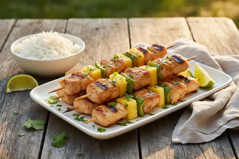 Kanavartaat ananaksella ja limemarinadilla
