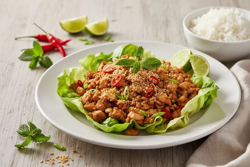 Thaimaalainen kanasalaatti Larb Gai
