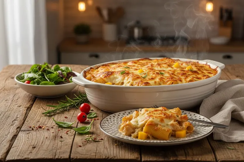 Maukas uunibroileripasta
